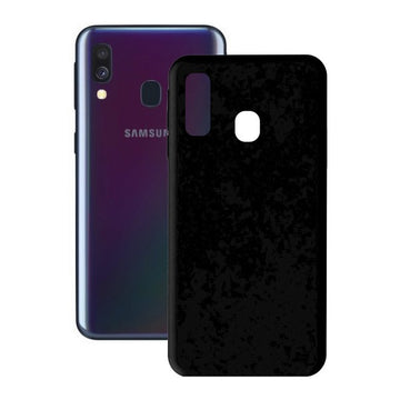 Protection pour téléphone portable Samsung Galaxy A40 KSIX Soft Cover TPU Noir