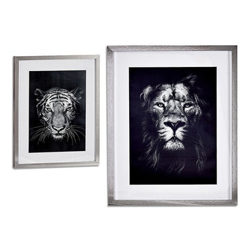 Cadre Lion - Tiger verre Verre MDF (3 x 53 x 43 cm) (43 x 3 x 53 cm)