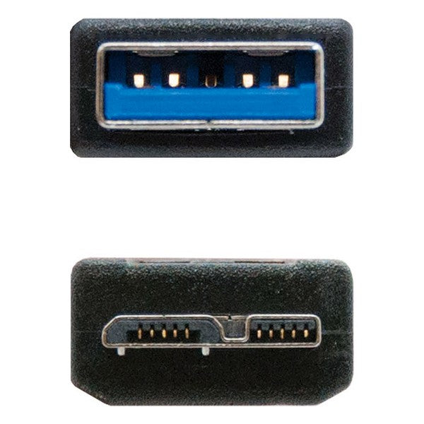 Câble USB 3.0 A vers Micro USB B NANOCABLE 10.01.110-BK Noir