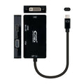 Adaptateur USB C vers VGA/HDMI/DVI NANOCABLE 10.16.4301-BK (10 cm) Noir
