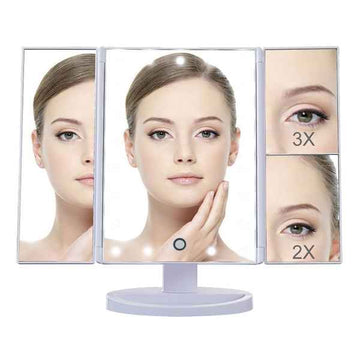Miroir Grossissant avec LED (1x/2x/3x) Blanc (Refurbished A+)