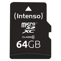 Carte Mémoire Micro SD avec Adaptateur INTENSO 3413490 64 GB Cours 10
