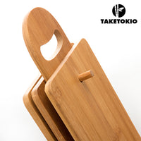 Set de Planches de Cuisine en Bambou avec Support TakeTokio (7 pièces)