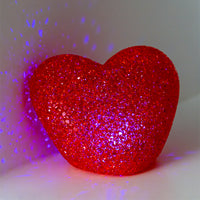 Coeur avec LED Multicolore Paillettes