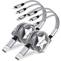 Câble de chargement USB IP Type-C Micro USB Rétractile 3-en-1 (Refurbished A+)